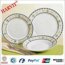 Round Edge Blume Dubai Porzellan 18pcs Dinner Set